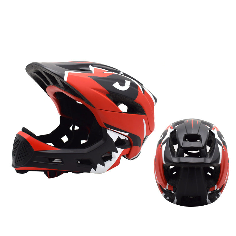 Children's Stylish Full Face Mountain Biking Helmet Bowlift