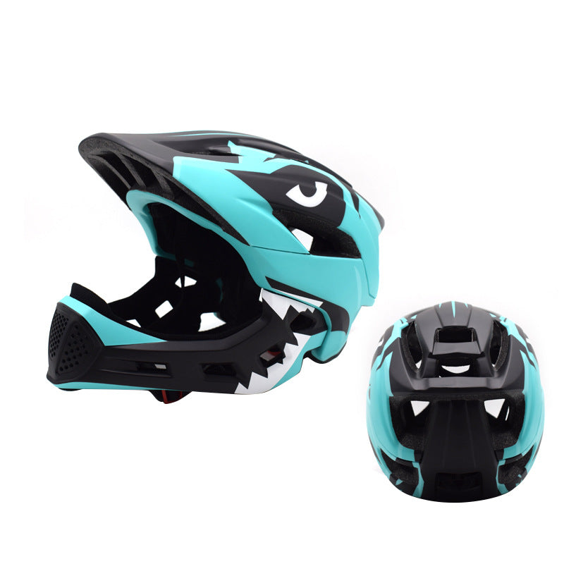Children's Stylish Full Face Mountain Biking Helmet Bowlift