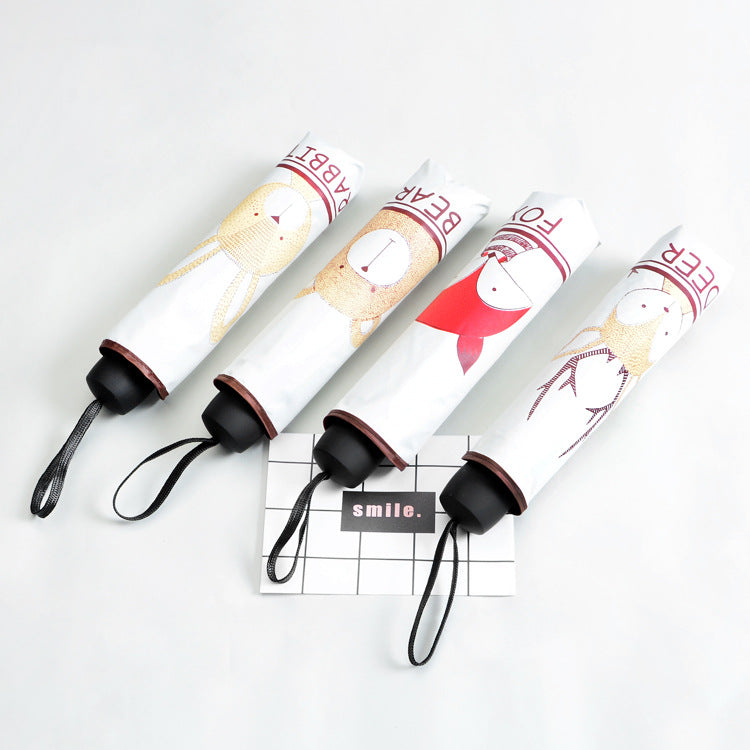 Women Compact Folding Umbrella with Cute Design Bowlift