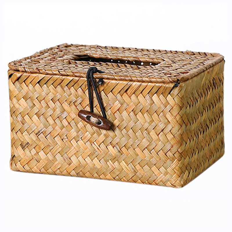 Handcrafted Woven Storage Box with Stylish Lid Bowlift