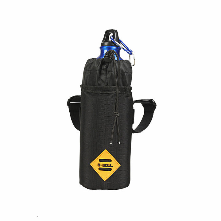 durable waterproof handlebar storage pouch with drawstring closure and reflective safety patch Bowlift