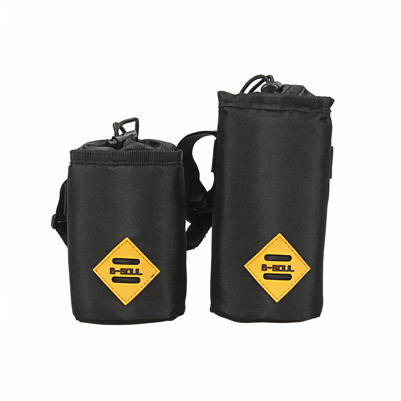 durable waterproof handlebar storage pouch with drawstring closure and reflective safety patch Bowlift