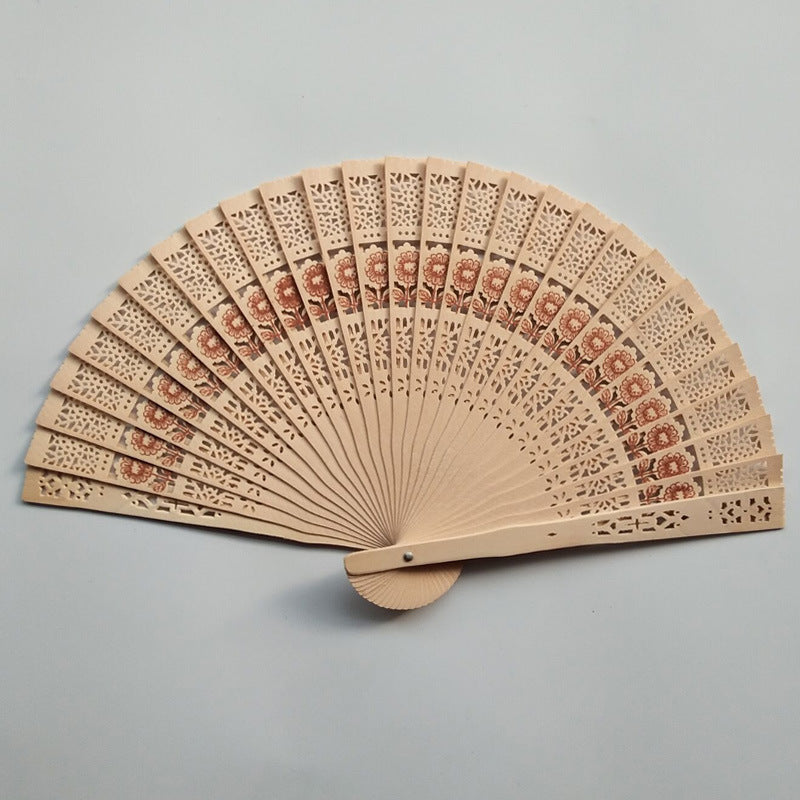 Women's Fan with Colorful Floral Design Bowlift