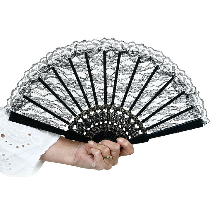 Ladies lace fan with ornate decorations Bowlift