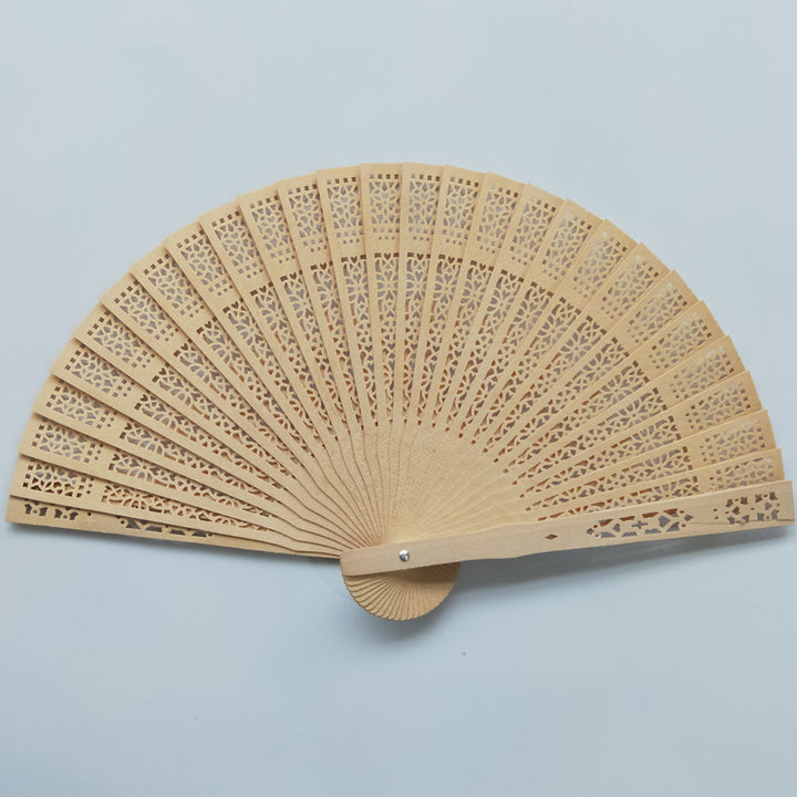 Ladies decorative hand fan with intricate flower painting Bowlift