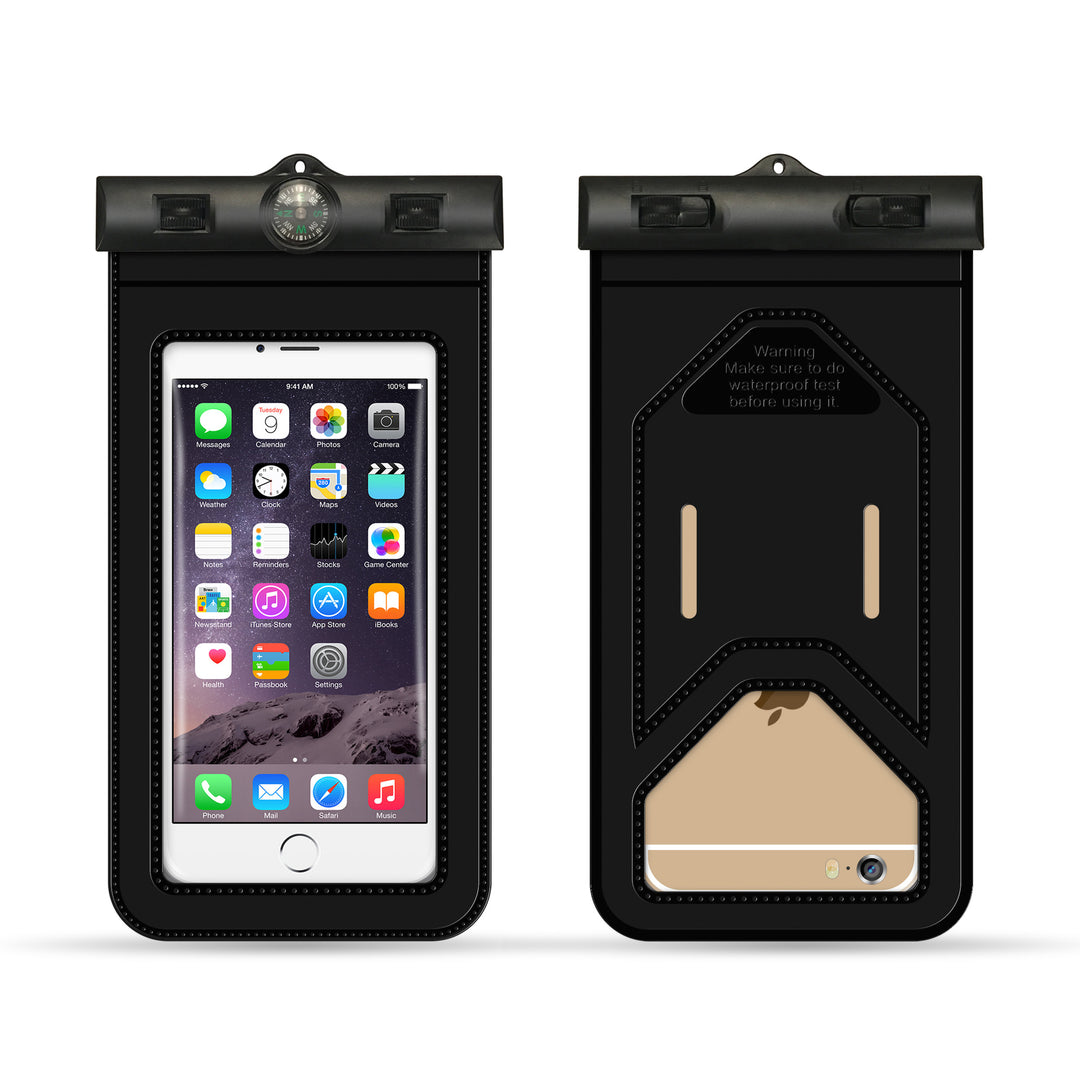 Waterproof smartphone case with card slot and integrated compass Bowlift