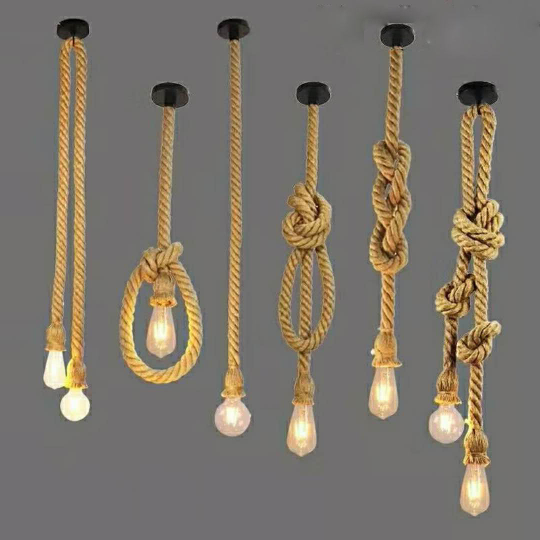 Rustic Rope Pendant Lighting