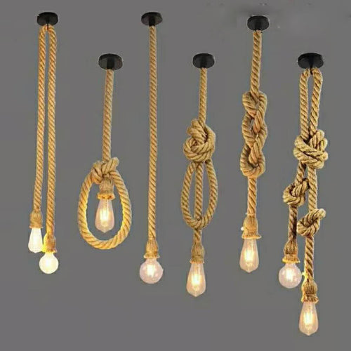 Rustic Rope Pendant Lighting