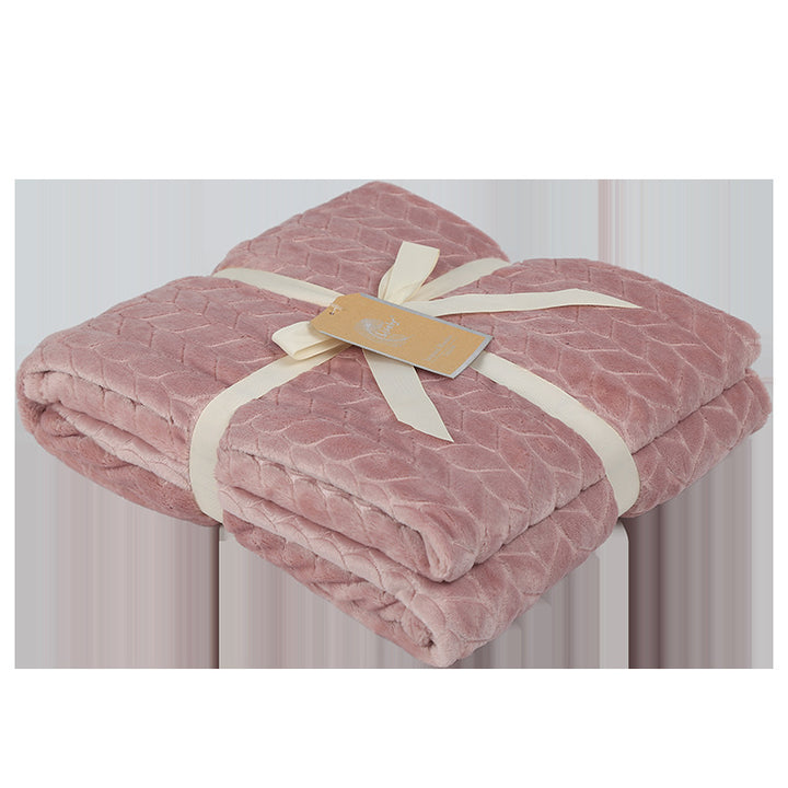 Cozy Embroidered Throw Blanket
