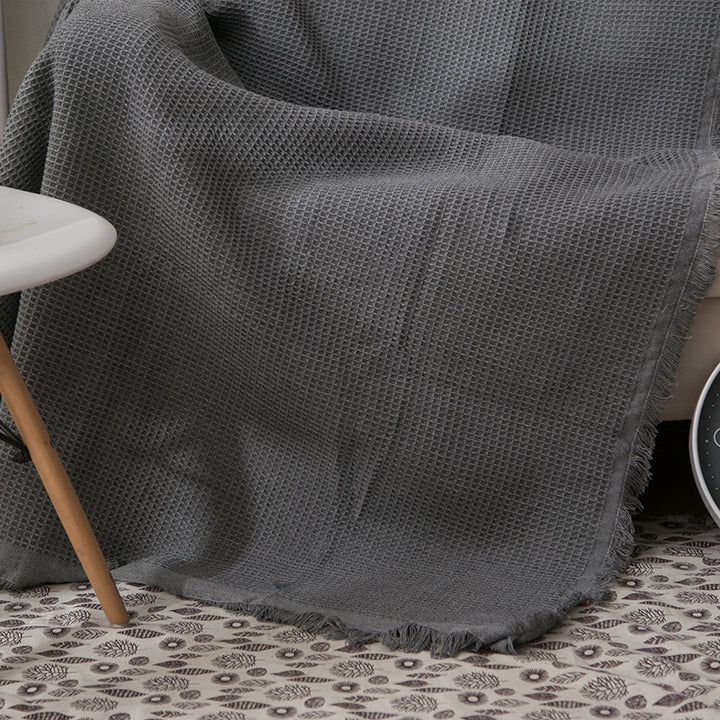Textured Woven Cotton Blanket