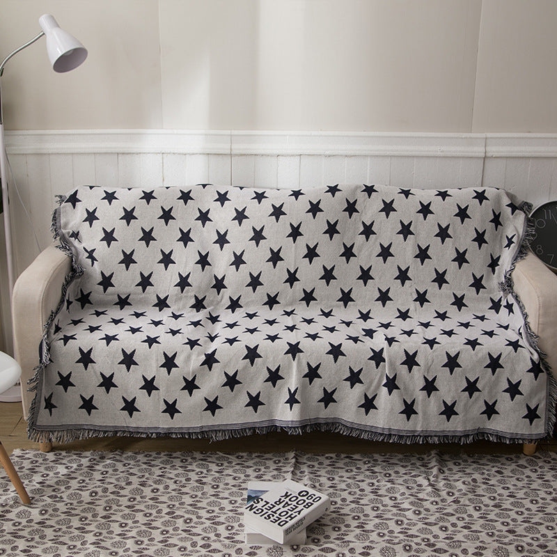 Star Patterned Woven Throw Blanket