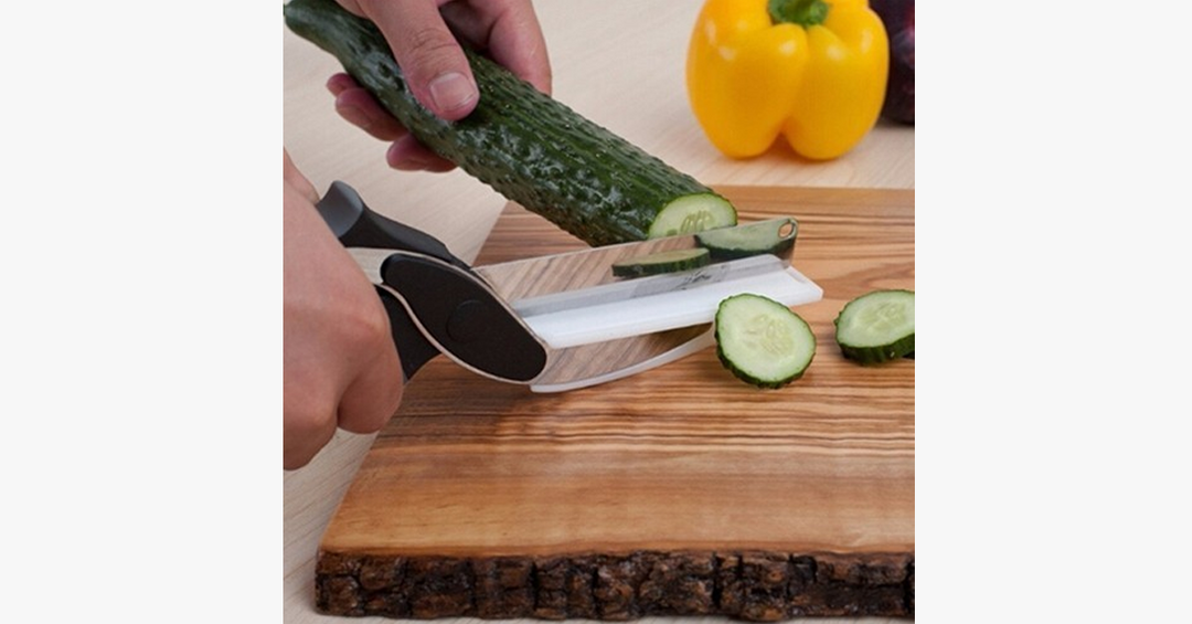 BowLift | 2 in 1 Stainless Steel Food Chopper with Comfort Grip - Chopping Made Smart