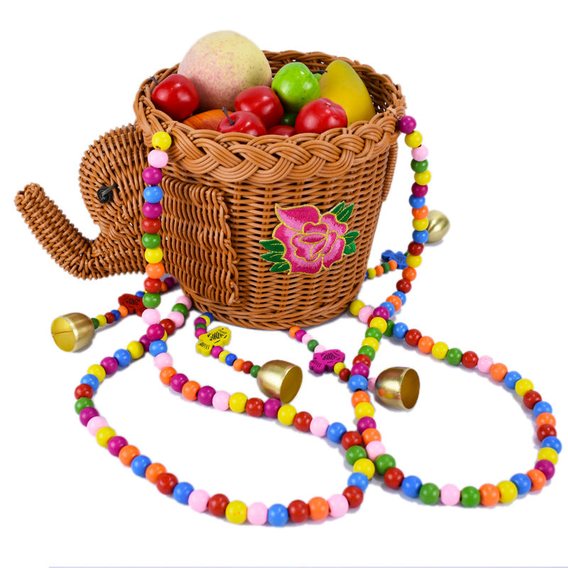 Decorative Animal-Shaped Woven Hanging Basket Bowlift