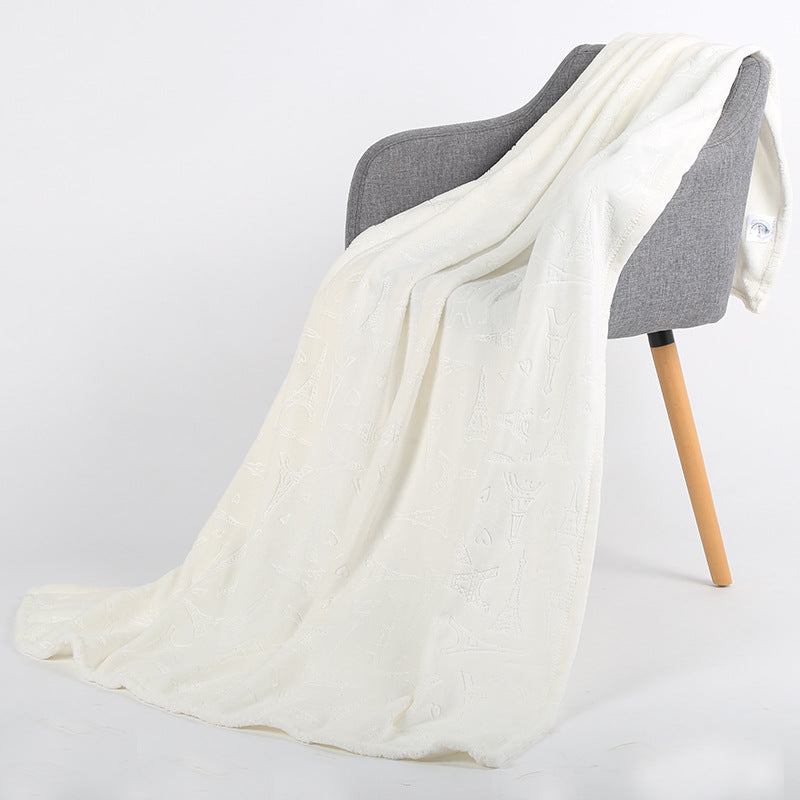 Cozy Embroidered Throw Blanket