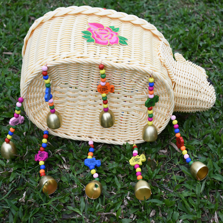 Decorative Animal-Shaped Woven Hanging Basket Bowlift