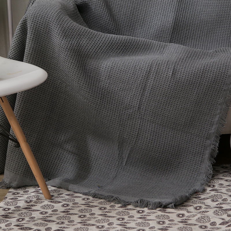 Textured Woven Cotton Blanket