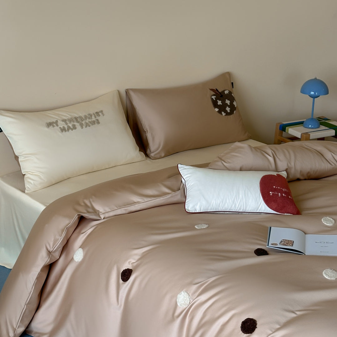 100s Long-staple cotton bedding set with embroidery