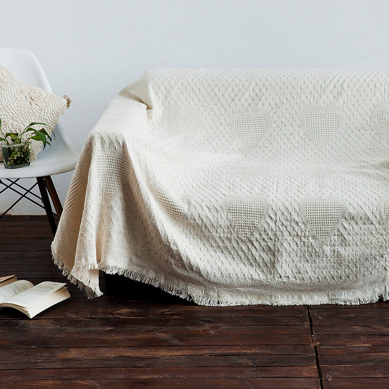 Textured Lightweight Knit Throw Blanket
