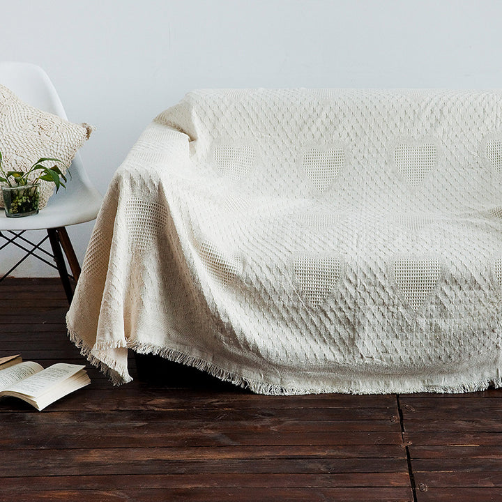 Textured Lightweight Knit Throw Blanket