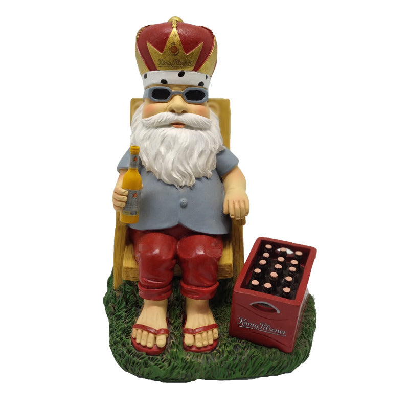 Relaxed Outdoor Gnome Figurine