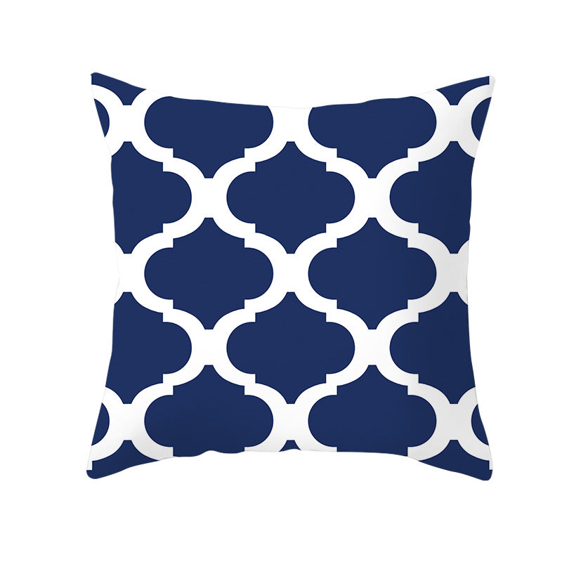 Decorative Tile-Pattern Throw Pillow Cover