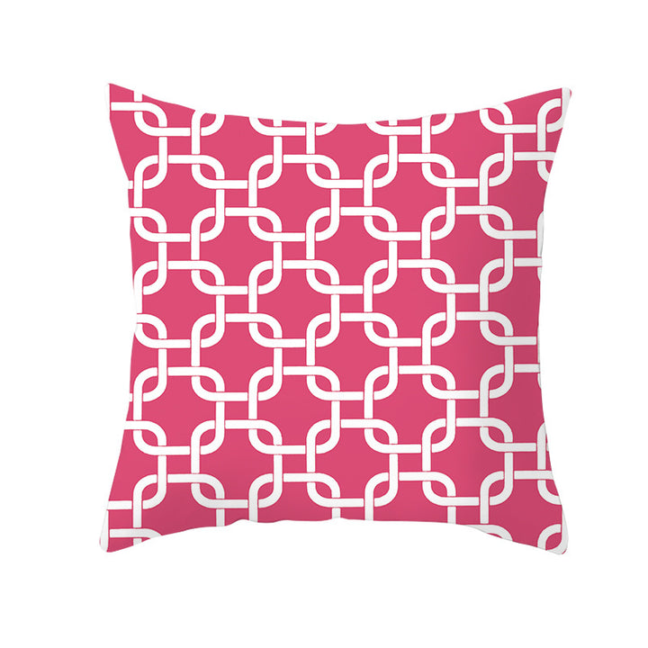 Decorative Tile-Pattern Throw Pillow Cover