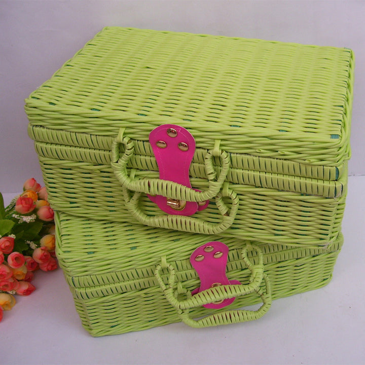 Versatile Handwoven Wicker Storage Box Bowlift