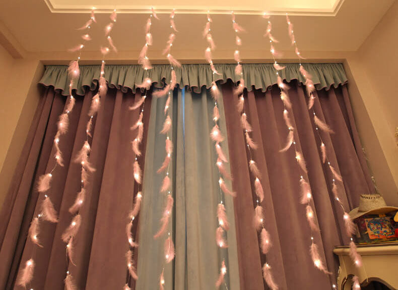 BowLift | Feather LED Atmosphere USB Remote Control Copper Wire Light String