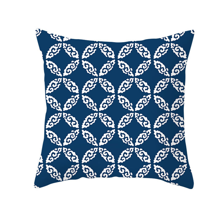 Decorative Tile-Pattern Throw Pillow Cover
