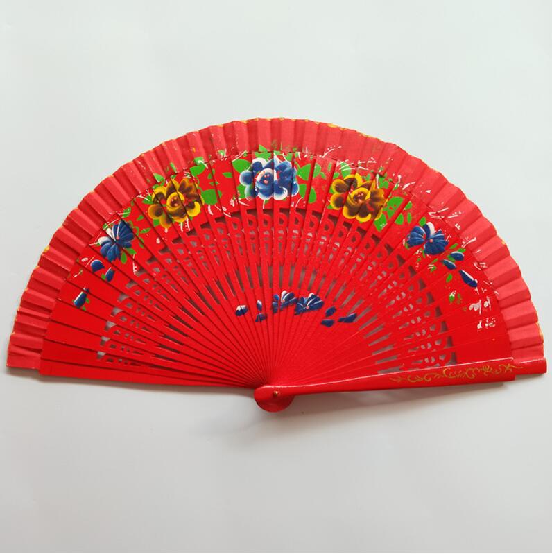 Women's Fan with Colorful Floral Design Bowlift
