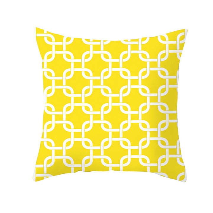 Decorative Tile-Pattern Throw Pillow Cover