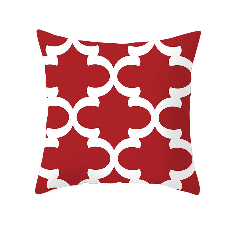 Decorative Tile-Pattern Throw Pillow Cover