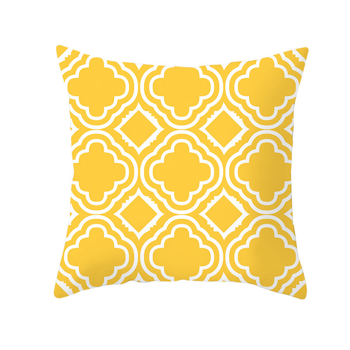 Decorative Tile-Pattern Throw Pillow Cover