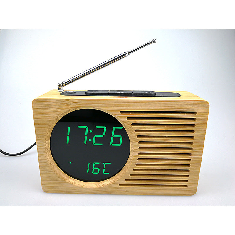 Digital wooden alarm clock with temperature display Bowlift