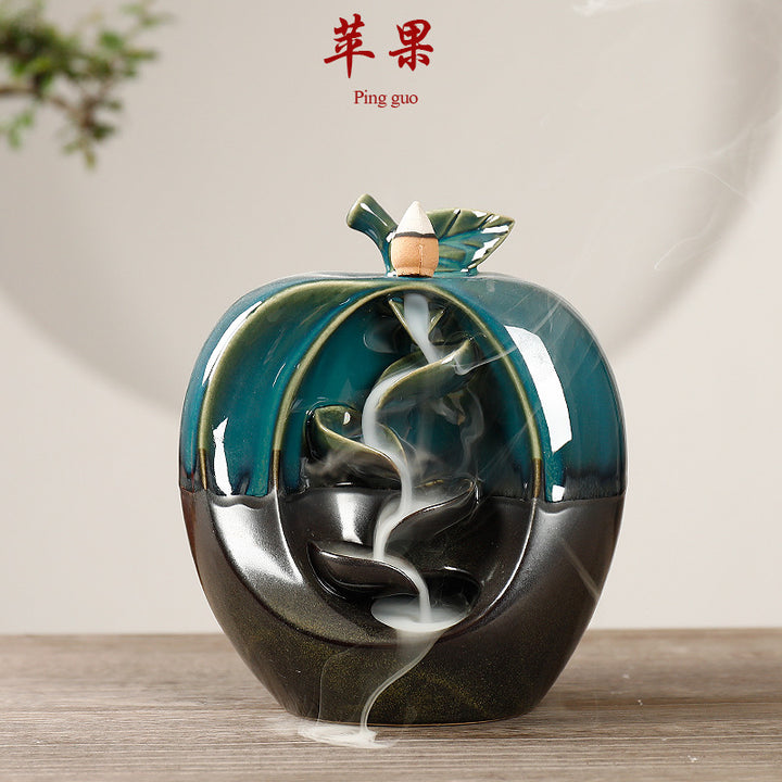 Artistic Apple-Shaped Incense Holder