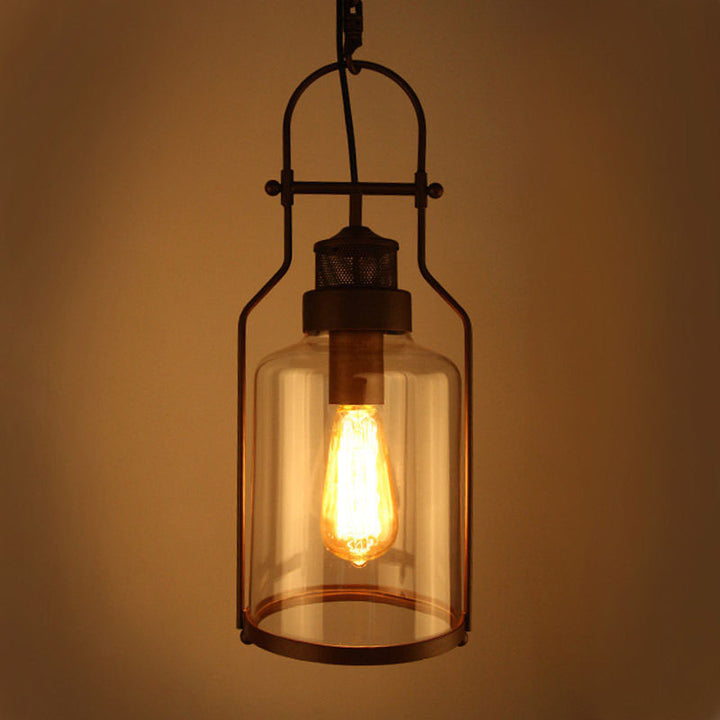 Vintage-Inspired Glass Pendant Light