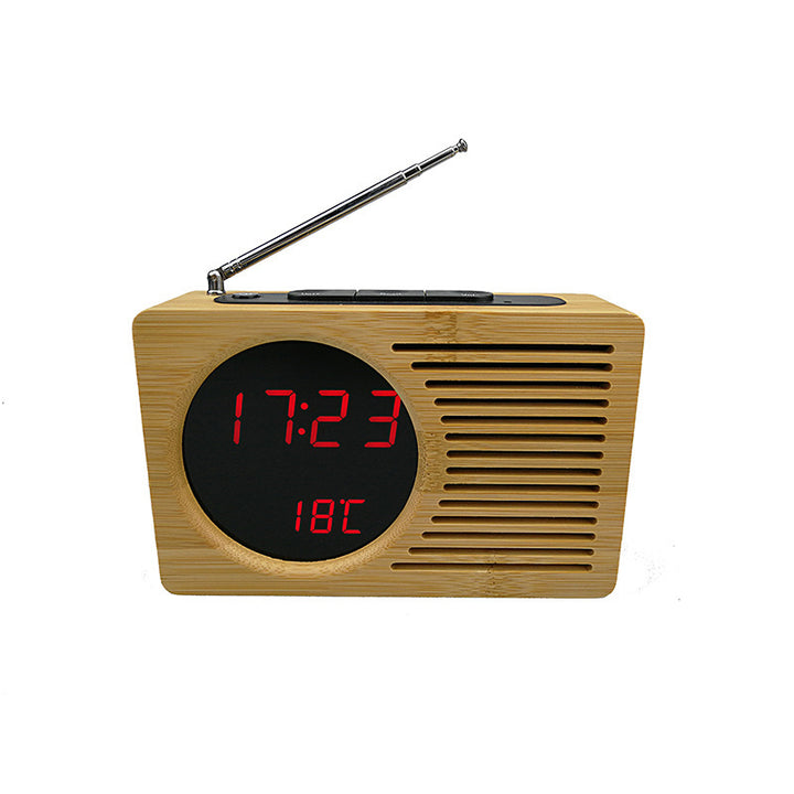 Digital wooden alarm clock with temperature display Bowlift