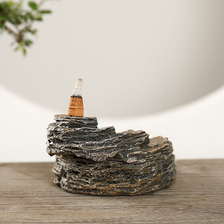 Rock-Themed Incense Waterfall Holder