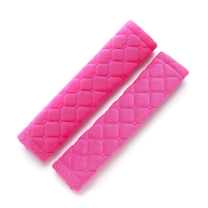 Plush Quilted Seat Belt Shoulder Pads Pair Bowlift