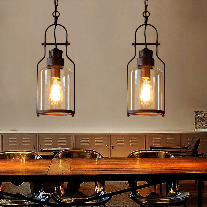 Vintage-Inspired Glass Pendant Light