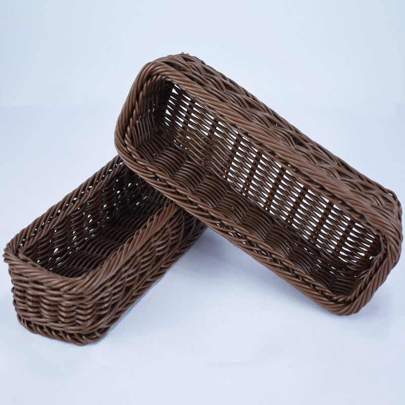 Stylish Woven Rectangular Serving Tray Bowlift