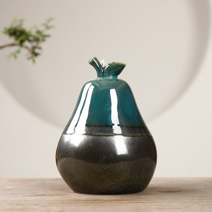 Nature-inspired ceramic incense waterfall