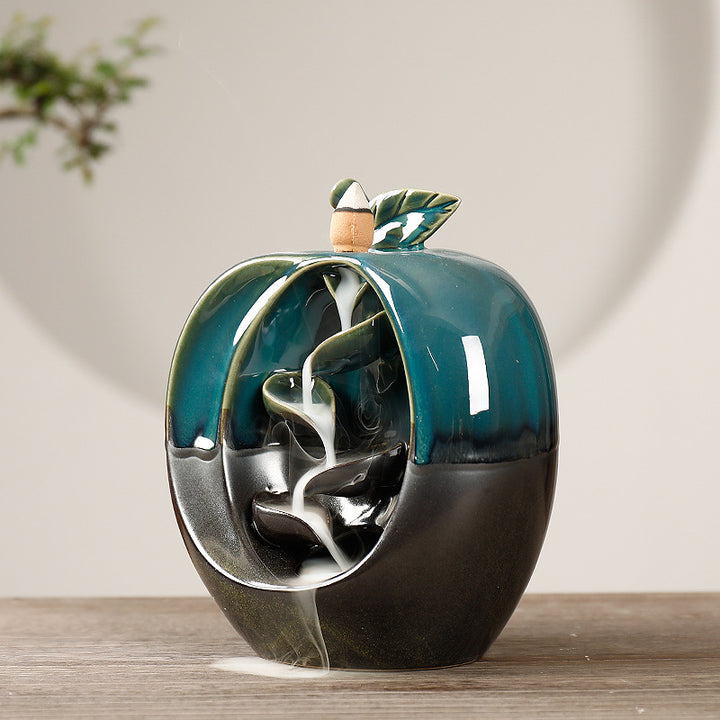 Artistic Apple-Shaped Incense Holder
