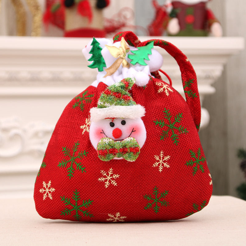 Festive Santa Drawstring Gift Bag Bowlift
