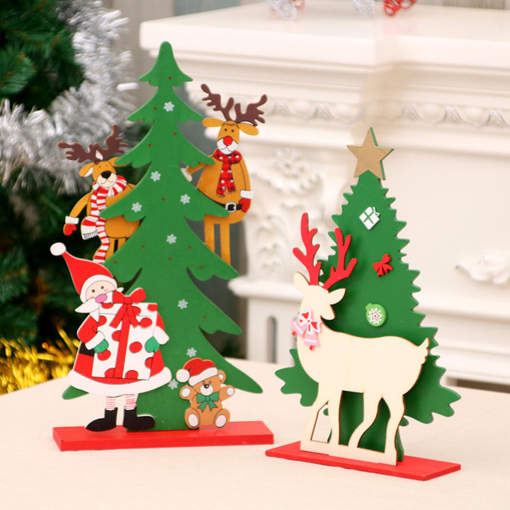 Decorative Christmas Tree with Reindeer Figurine Bowlift