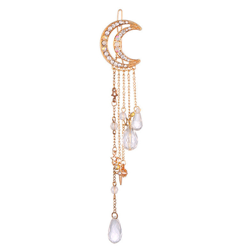 Celestial Moon-Inspired Dangle Brooch Bowlift