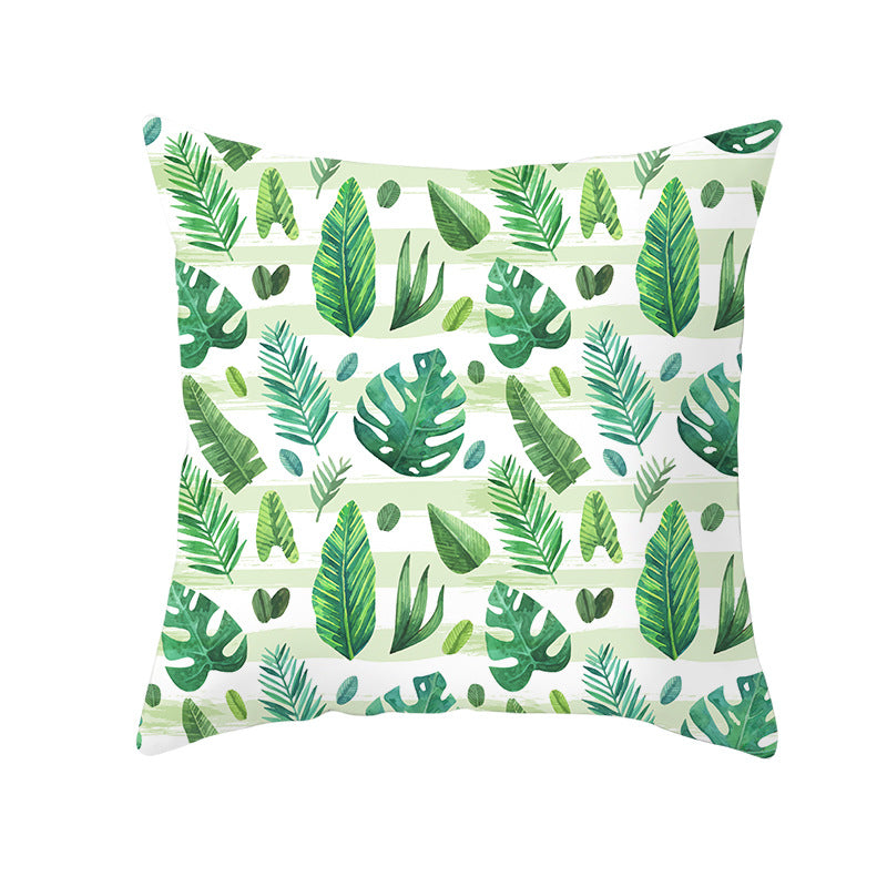 Tropical Pineapple Print Cushion Cover with Hidden Zipper