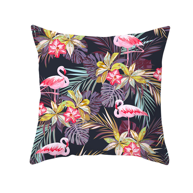 Tropical Pineapple Print Cushion Cover with Hidden Zipper
