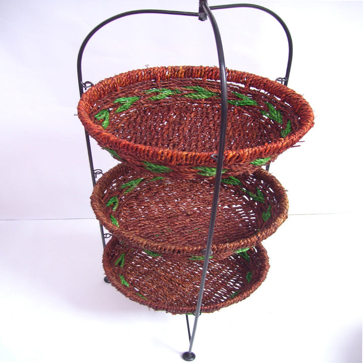 Multi-Tiered Woven Storage Rack Bowlift