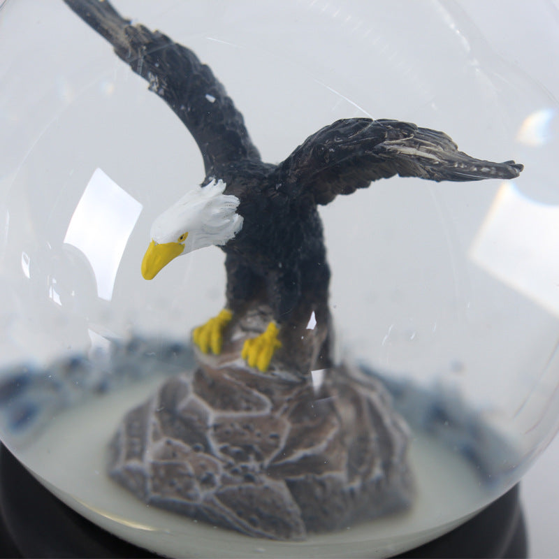 Eagle-Themed Decorative Snow Globe